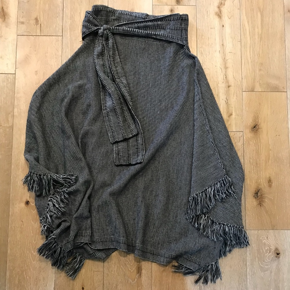 Black and White Striped Skirt